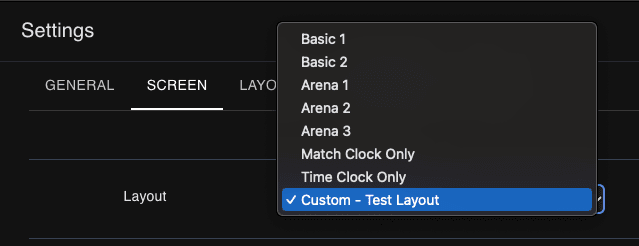 Benutzerdefiniertes Layout auswählen
