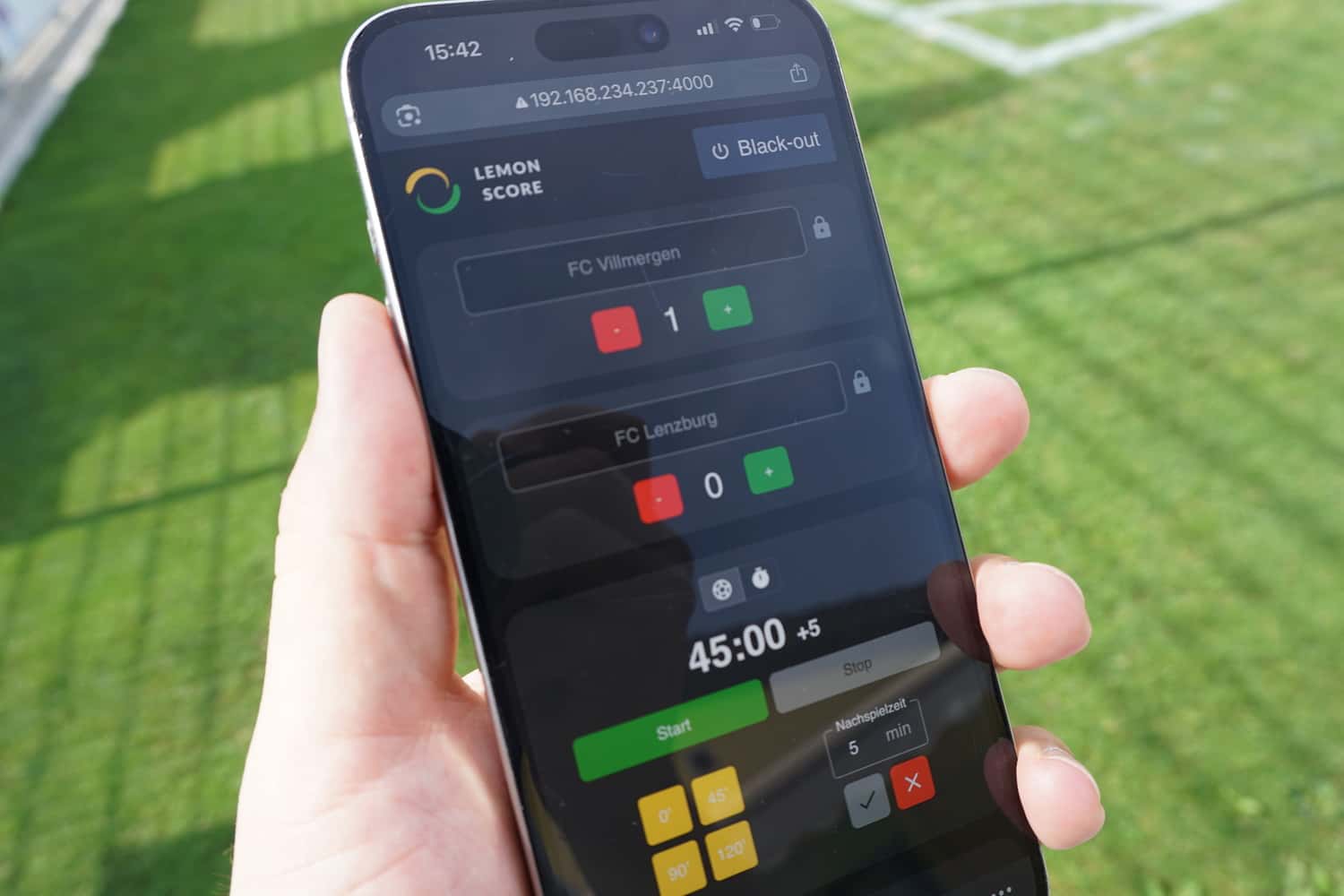 Mobile Fernsteuerung Scoreboard-Fernsteuerung per Smartphone mit LemonScore